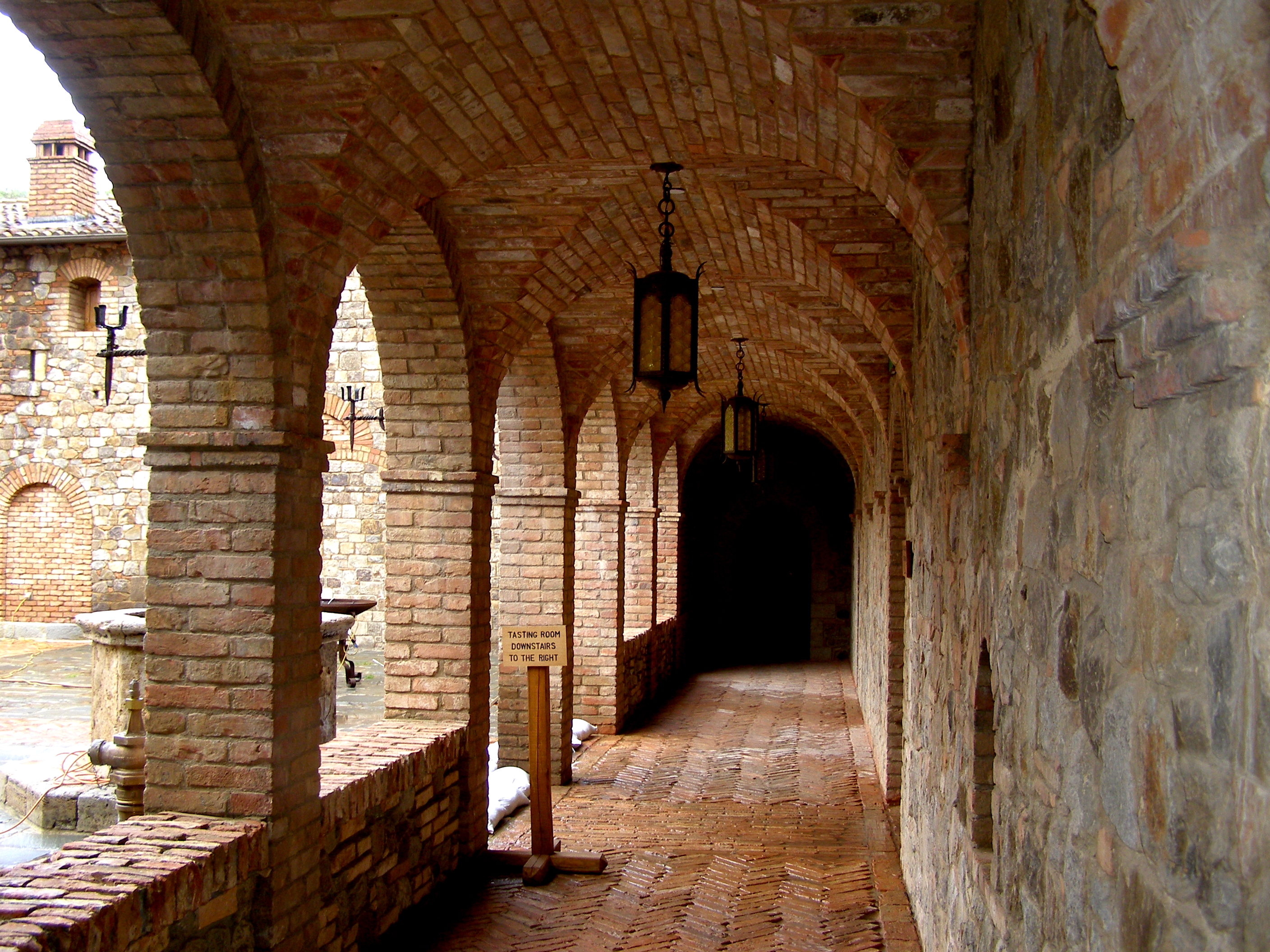 Cloister of the Castello di Amorosa in Calistoga, California | Dawn Devine • davinadevine.me